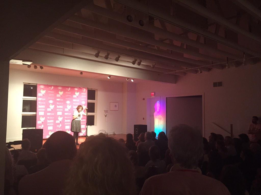 WoodstockComedy's tweet image. .@kingfirestorm kicking off #WCF2015!