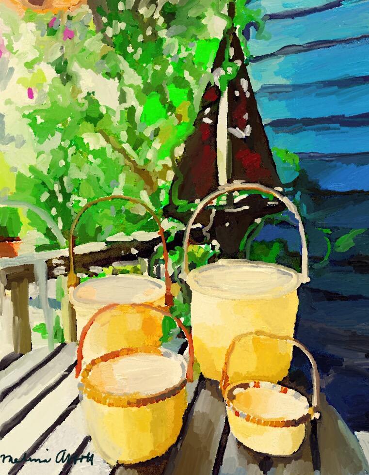 pinebaskets's tweet image. Digital Painting of Lightship Basket Collection gloucesterjournal.com #gloucesterma #nantucket #lightshipbasket