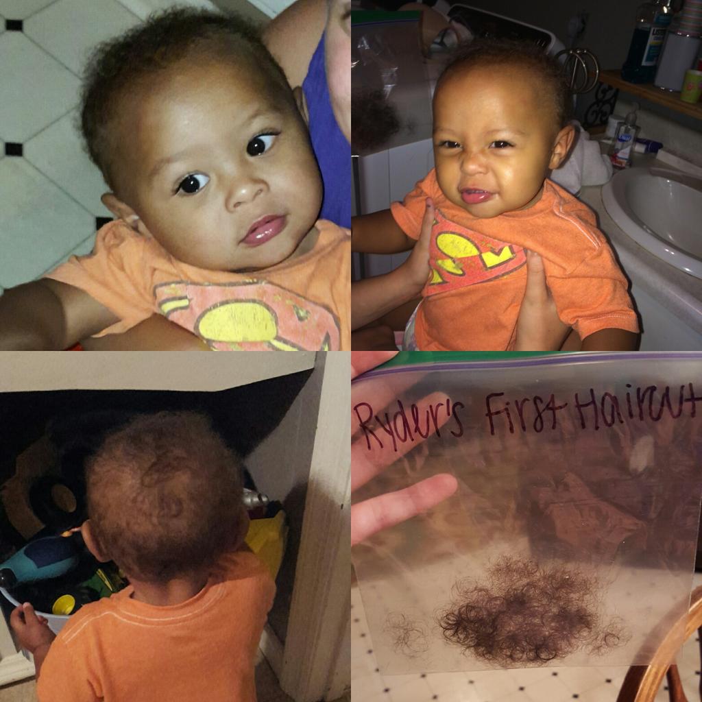 Lindsey_T23's tweet photo. baby boys first haircut😍 September 10th, 2015 #latepost #RyderDraykeWest 💙  #MyWorld 🌍 #MadeMeSad #GrowingUpTooFast 😢 http://t.co/G17bK5iiRK
