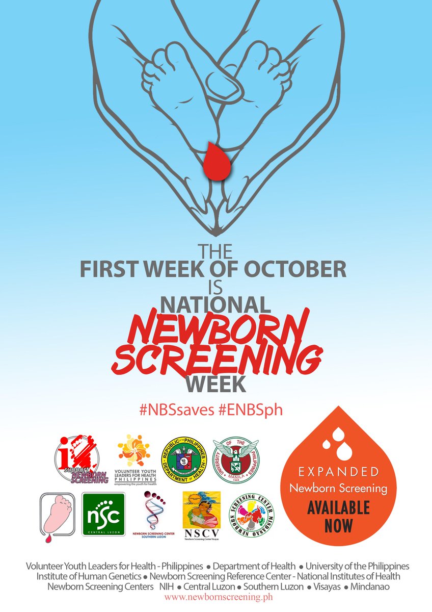 vylhphilippines's tweet photo. @vylhphilippines joins #NBSWeek2015 #NBSsaves #ENBSph @newbornscreenph @BabysFirstTest @GeneSoc1983 http://t.co/KtYAtYjabg