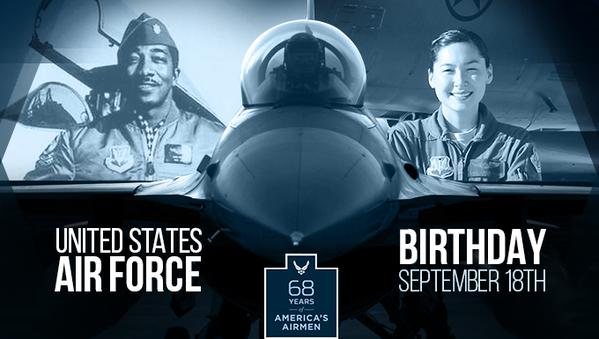 JoiningForces44's tweet photo. Happy 68th birthday to the @USAirForce! https://t.co/sphAjrmp6t
#AFBDAY2015 http://t.co/gIBIuOCDDi
