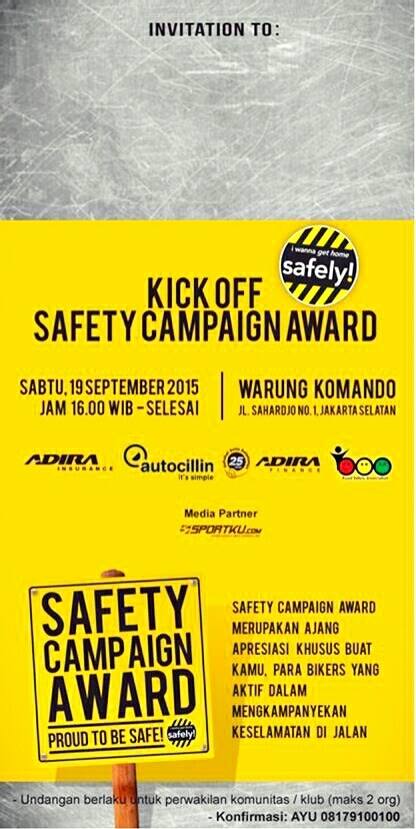 TODAY!! KICK OFF SAFETY CAMPAIGN AWARD 2015. Yeaayy!! 
#SCA2015