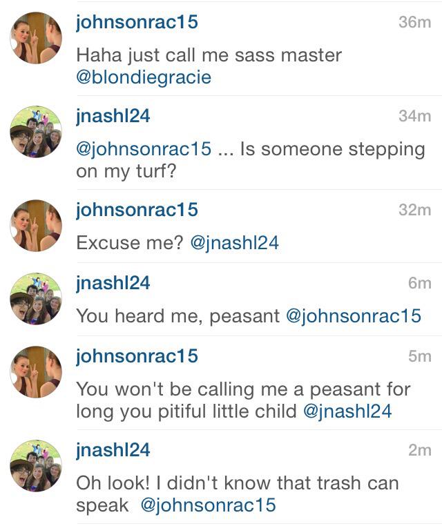 rachelsaysquote's tweet photo. RARE SASS WAR BETWEEN @rachelsaysquote AND @joshuaisdeep OMG http://t.co/wEt5gtDI15