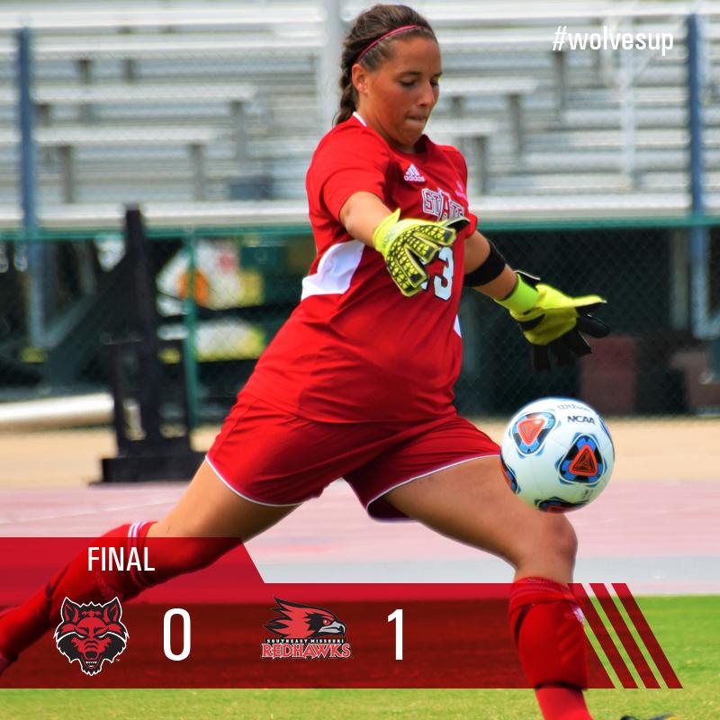 AStateSoccer's tweet image. #AStateSoccer falls to SEMO 1-0 in Cape Girardeau. A-State return to the pitch Friday, Sept. 25 at Appalachian St.