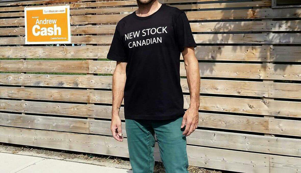 Fashionights's tweet photo. All that said, proceeds of this $25 #NewStockCanadian tshirt will benefit not-for-profits working w/immigrants. Holla http://t.co/DXVfWZM8l8
