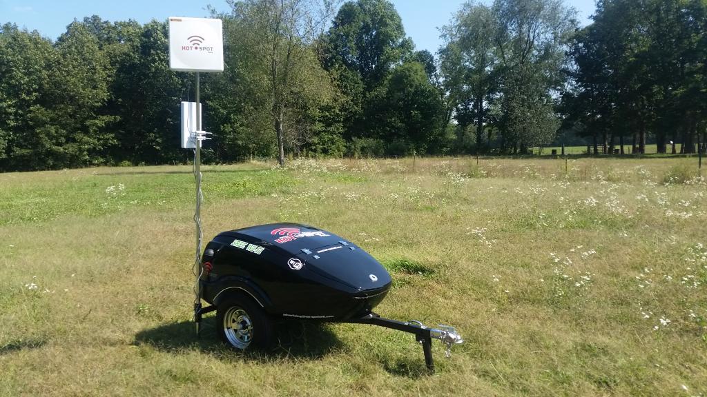 hotspotpod's tweet photo. 100Mbs of free standing, self powered, wifi love good for 8 hrs 32 mins 11 seconds.  Bring on the tailgate... http://t.co/8Fr6oTg3R3