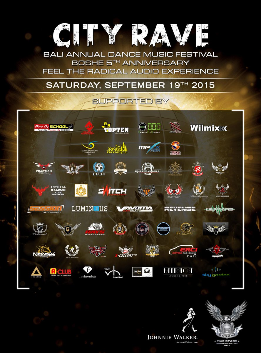 "CITY RAVE" Supportby  <a href="/MataDewa66DJ/">Mata Dewa 66 DJ Bali</a> <a href="/BaliTrance/">Bali Trance</a> | ELITE SOUNDS <a href="/Pyramid_Bali/">Pyramid_Bali</a> |<a href="/A_ClubBali/">A-CLUB BALI</a> | FASHION BAR <a href="/vhbali/">ali vhb</a> BALI