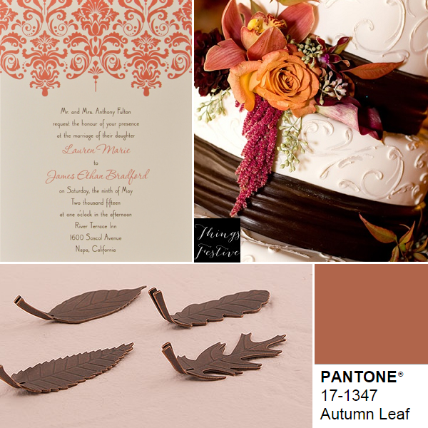ThingsFestive's tweet photo. #FallWeddingColor Inspiration via #Pantone #AutumnLeaf similar to #Russet http://t.co/9k3cuA87BO #FallWeddings #Fall http://t.co/l2wut5qtrL