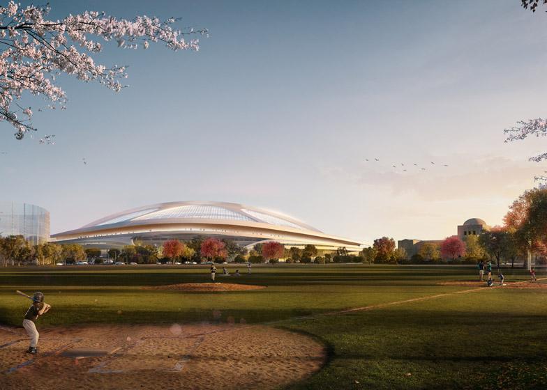 dezeen's tweet photo. Zaha Hadid forced to give up Tokyo 2020 Olympics stadium battle: http://t.co/uJkCgXpYON http://t.co/KxnT4NmSFf