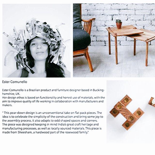 2day <a href="/EsterComunello/">Ester Comunello</a> for Capsbury showing <a href="/_designjunction/">designjunction</a> #LDF15 #craft #furnituredesign #india