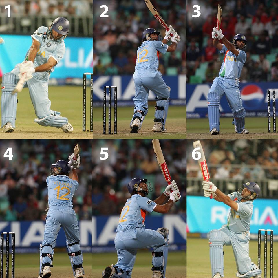 cricbuzz's tweet photo. On this day in 2007: Stuart Broad to Yuvraj Singh - Six sixes in an over: http://t.co/R1mbQgATe7 http://t.co/kZovdK6jfB