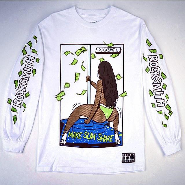 Rocksmith's tweet photo. Make Sum Shake 💃🏽💃🏽💃🏽 Long sleeve tee. Ghost green. #rocksmith #ghostgreen #6lows #kickstr… http://t.co/7wf9bzLHcr http://t.co/7F9Jf10uCq