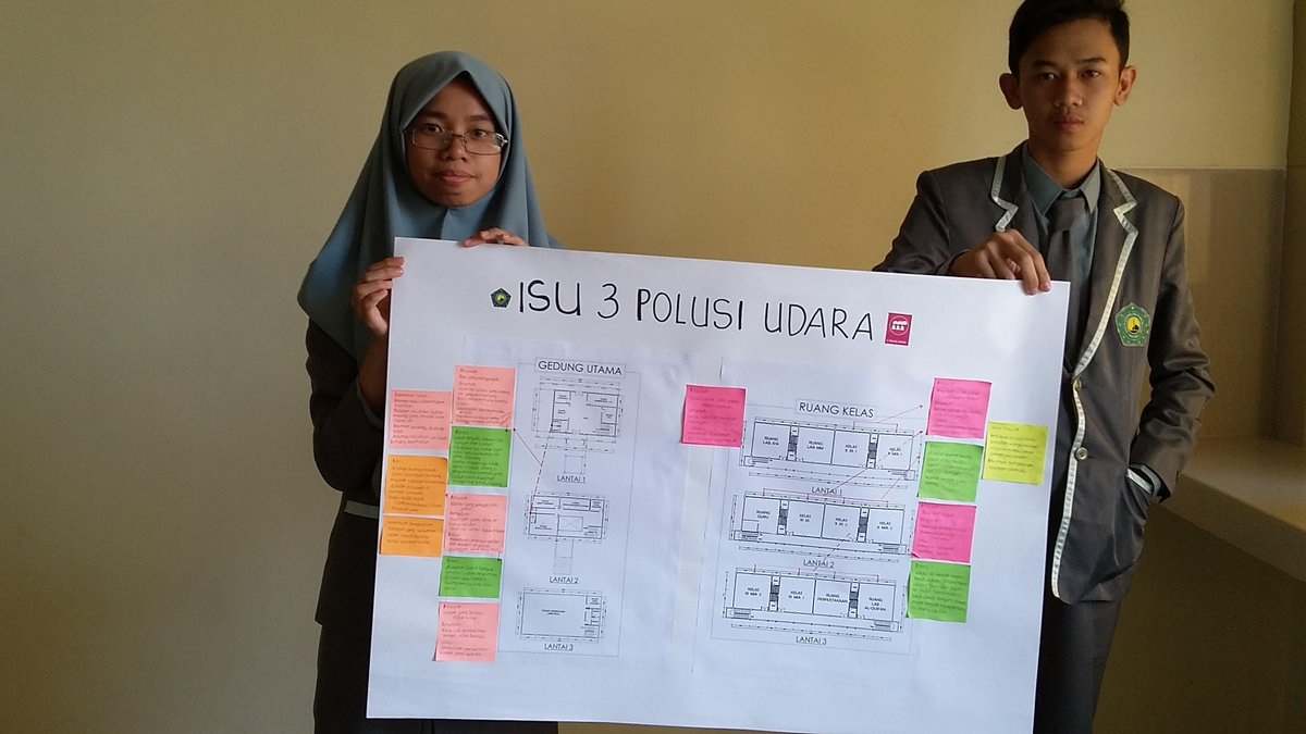 ISU 3 tentang POLUSI UDARA dipetakan dan dianalisis oleh Annisa Handayani dan Ahmad Azam #GreenSchoolFest