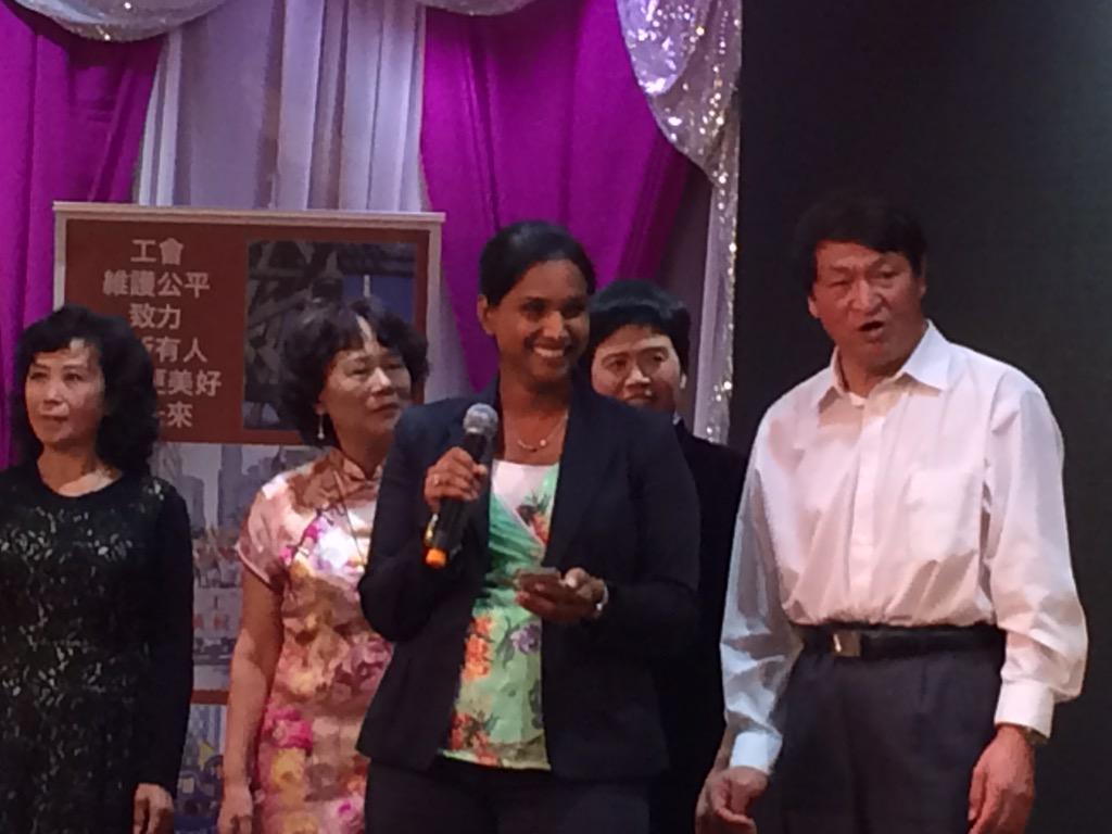 ScarboroughNDP's tweet photo. #ScarbTO @laurapatrickndp @lauracasselman @RathikaS @NDP_HQ candidates at #ChineseWorkersNetwork in #Scarborough http://t.co/IXoDxVMh8Q