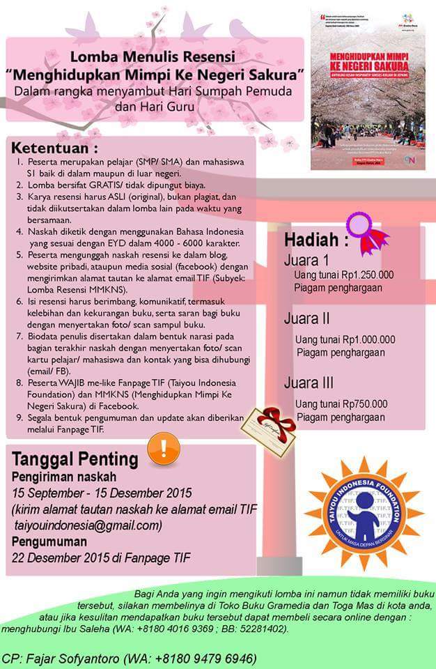 one_solutionPlg's tweet image. Ayo nulis! Monggo adek2 SMP, SMA, S1 yg berminat #nulisresensibuku