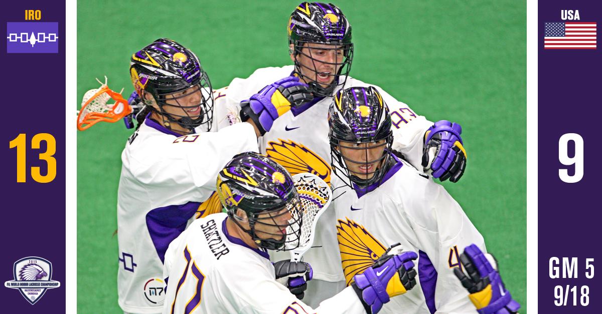 WILC_2015's tweet photo. Game 5 Final Score:

@iroquoisnatslax - 13
@USLacrosse - 9

#WILC2015 http://t.co/s2GogwSjfC