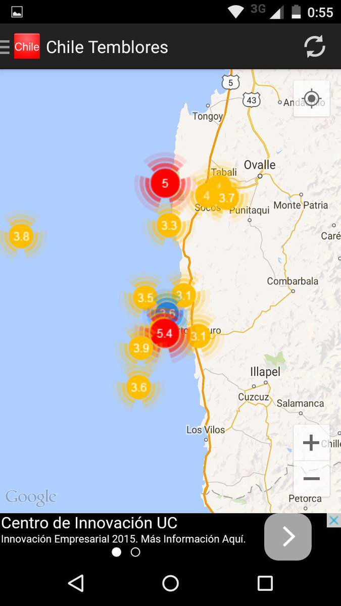 Chile_Temblores's tweet photo. Últimas réplicas, descarga gratis nuestra app en http://t.co/MfTiQhyJ8o y se el primero en enterarte http://t.co/eq7t9NF1iS