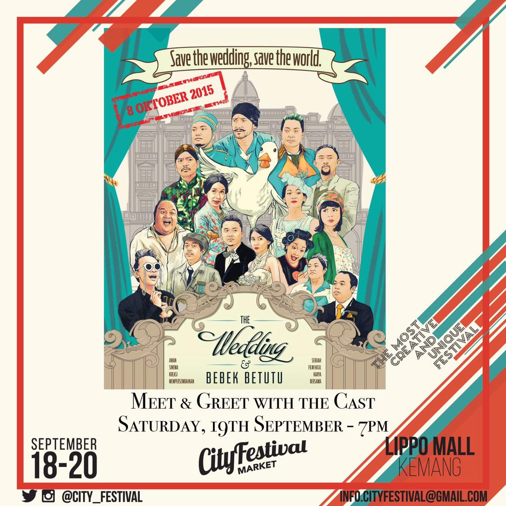 Hari ini ketemuan di acara Meet n Greet The Wedding &amp; Bebek Betutu di <a href="/city_festival/">City Festival Market</a>! Ditunggu di sana ya! #webek 😃