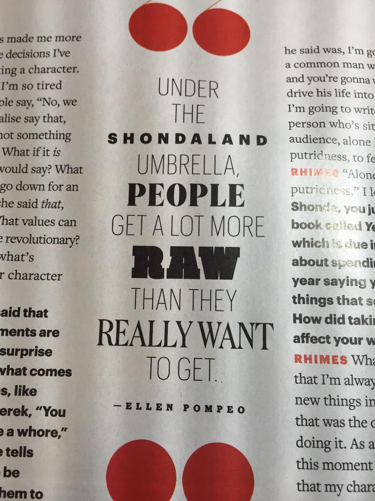 DrNathanRiggs's tweet image. Finally got the magazine #shondaland #greysanatomy #greyproblems ❤️💕👌🍷👌🏻💉 @EllenPompeo #meredithbaresitall