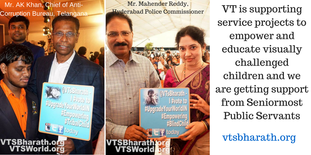 Thank U Mr.AK Khan,ACB Chief and Mr.Mahender Reddy garu,Police Commissioner,HYD <a href="/vtsbharath/">VTSBharath</a> #Vote #UpgradeYourWorldIN
