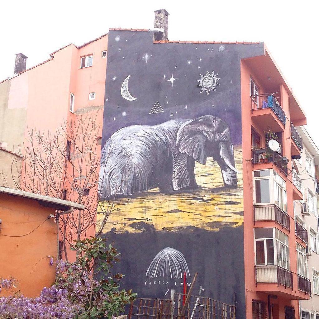 Work by @freddysam_ in #Kadiköy #Istanbul #Turkey #Streetart #FreddySam #MuralIstanbul #StreetartIstanbul #Istanbul…