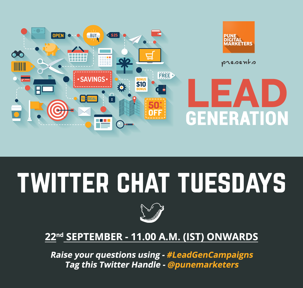 anikaitc's tweet photo. Our next #TwitterChatTuesday is abt #LeadGenCampaigns. Humbly inviting marketers to participate. Details below! http://t.co/jIO8f40ur9