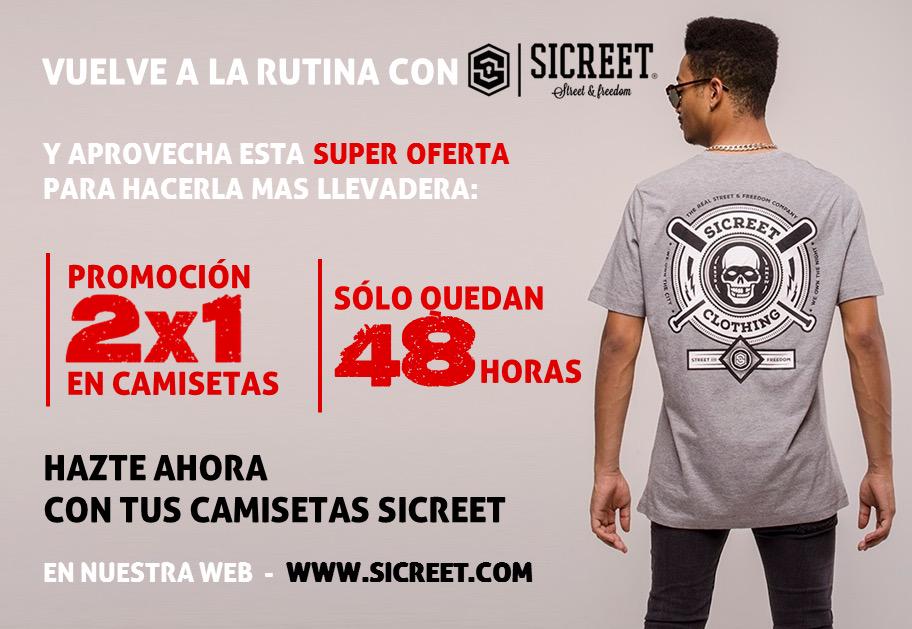 SicreetClothing's tweet photo. Todavía estas a tiempo de hacerte con el #2x1 en camisetas que tenemos en http://t.co/eK35k9nQXH #sicreet #camisetas http://t.co/cx0UKSMx9p