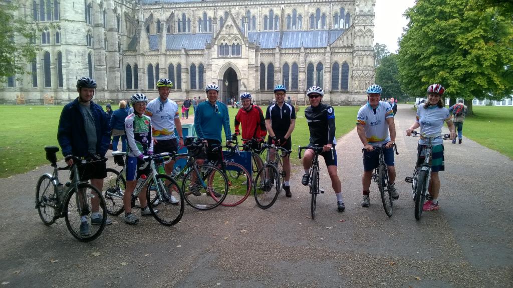 HydroWateraid's tweet photo. First stop earlier this morning at Salisbury Cathedral #OneHydro http://t.co/zFy5WVqccU