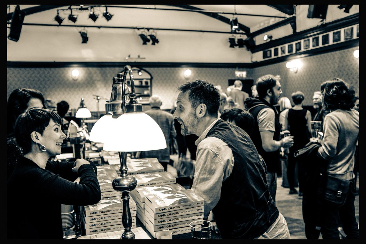 VagabondVoices's tweet photo. Book designer @Tullothy & asst editor Dana Keller launch #MoonCountry by Peter Arnott @PeterArnottGlas @TronTheatre http://t.co/suzYaSOtF8