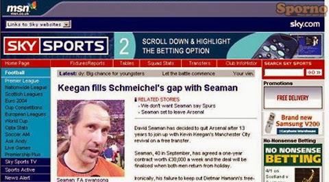Happy Birthday David Seaman Only a Blue for a short time but it gave us this headline! 