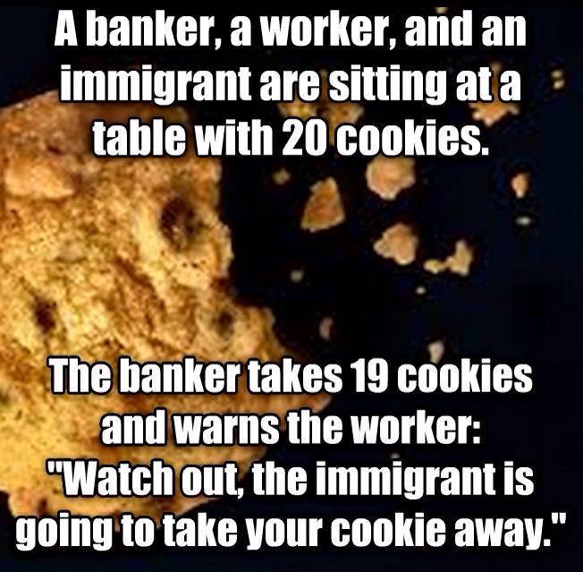 JamesMelville's tweet photo. Right-wing cookie economics. http://t.co/fGRrqFSYcw