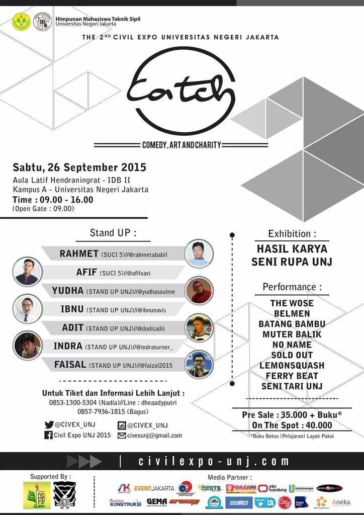 #CATCH 26-09-15 di Aula Latief Kampus A UNJ | w/ <a href="/AfifXavi/">Afif</a> <a href="/RahmetAbabil/">Rahmet Ababil</a> (SUCI 5)&amp;Comic StandUpUNJ_ | PS: 35k + buku