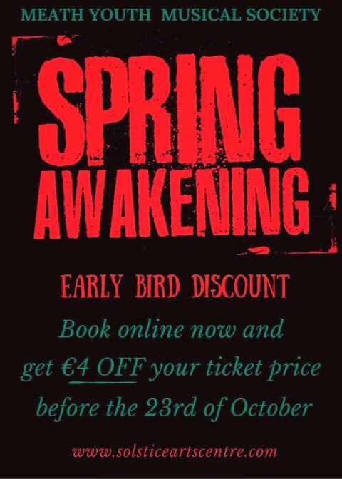 MYMS_Spring's tweet image. Book online now to avail of this brilliant discount! #MYMSSpringAwakening