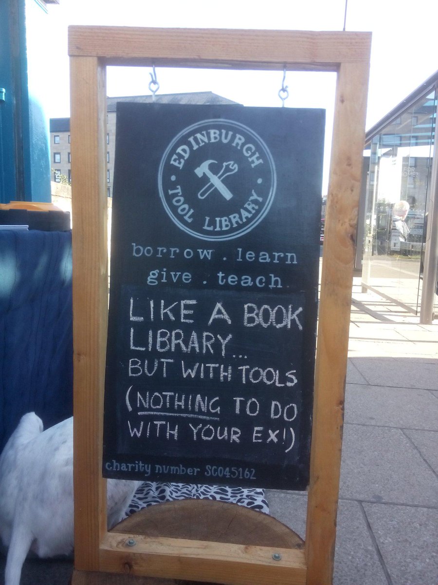 ETLchris's tweet photo. #Edinburgh #tools #Leith #socent #sharingeconomy #getrichortrysharing http://t.co/TBKrq7OoSj