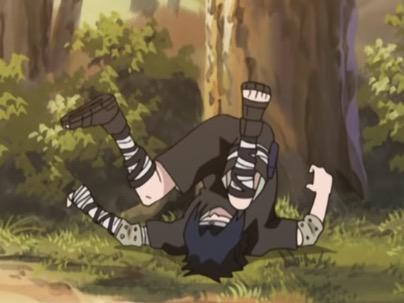 rt_sasuke's tweet image. Sasuke (taking a tumble)