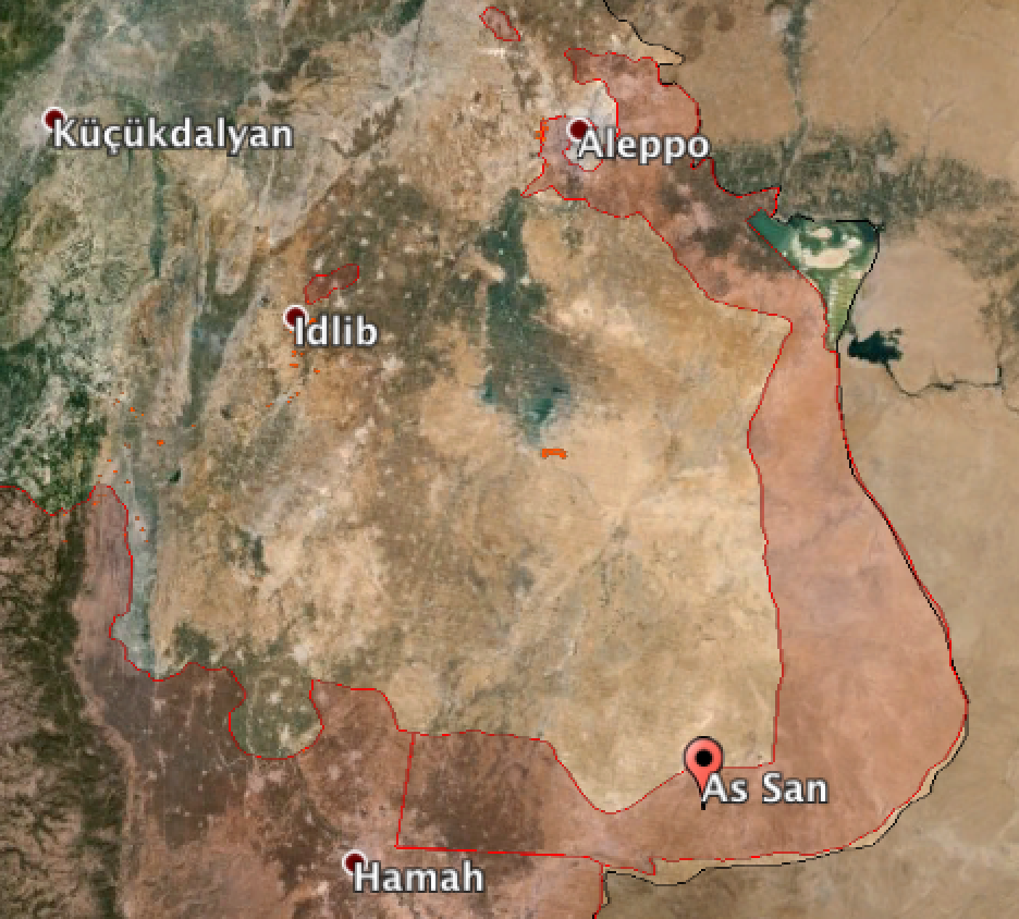 JulianRoepcke's tweet photo. #BreakingNews Jabhat al #Nusra claims to have cut the regime supply highway between #Hama and #Aleppo near #AsSans http://t.co/ydyOwtXspI