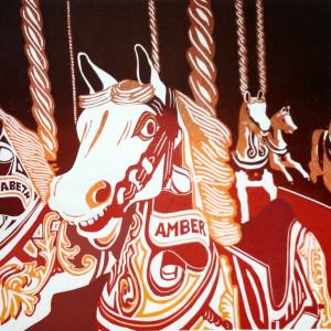 Final artwork from our featured artist, Drisilla Cole is Carousel Horses. ow.ly/SaDHC