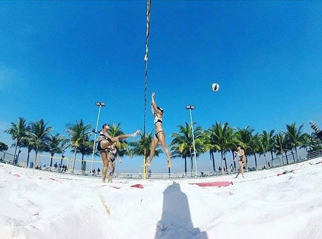 Here's Team Philippines getting ready for the upcoming beach volley invitational. Photo taken with a #HERO4Session.
