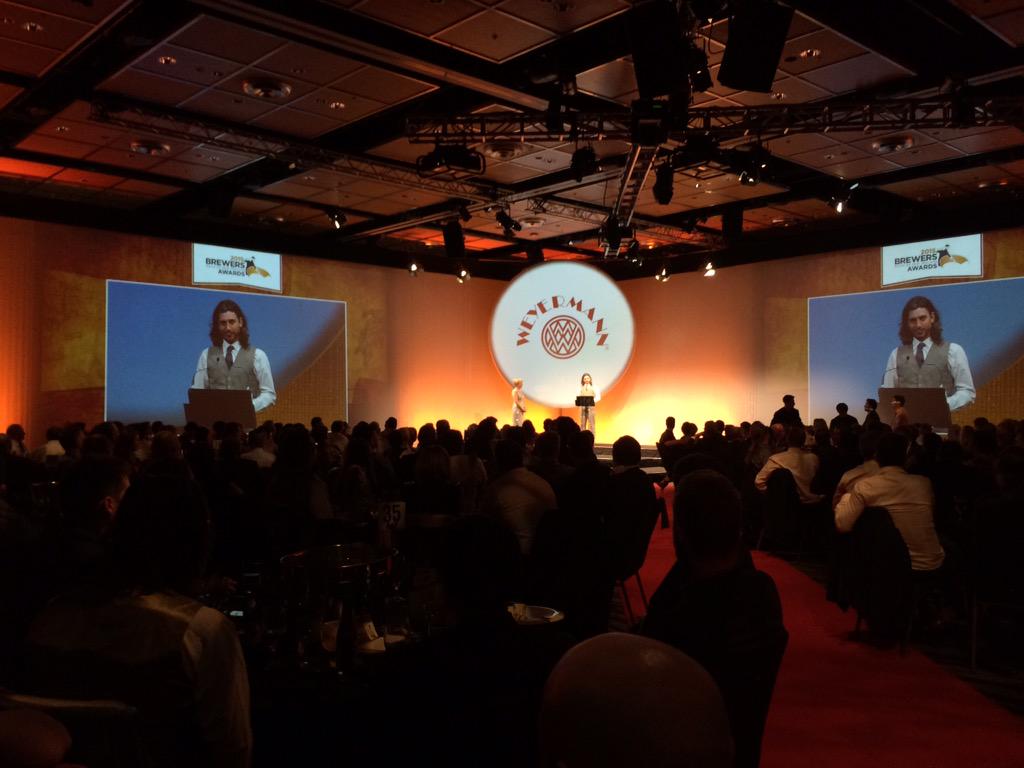 Trophy in pocket. #GodZone took it home for the #PaleAle category!! Kiss on each cheek for <a href="/BeerKel/">Kelly Ryan</a>. #NZBeerAwards15