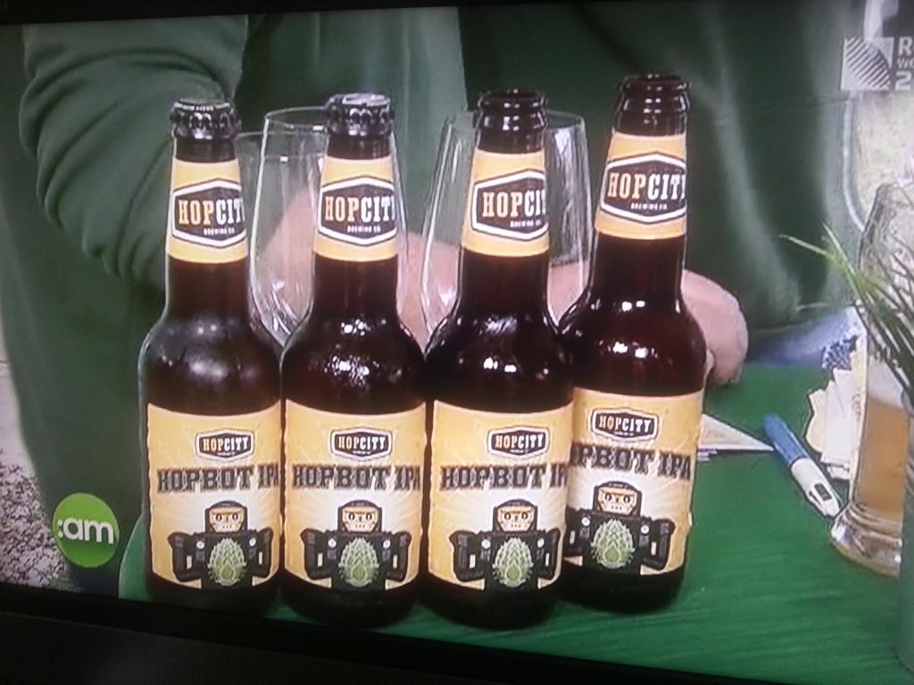 PremierIntBeers's tweet photo. ~ @BeerMessiah showcasing some Canadian brews ahead of the match. Hope they don't play as good as #Hopbot tastes http://t.co/v4WvLOqzCK