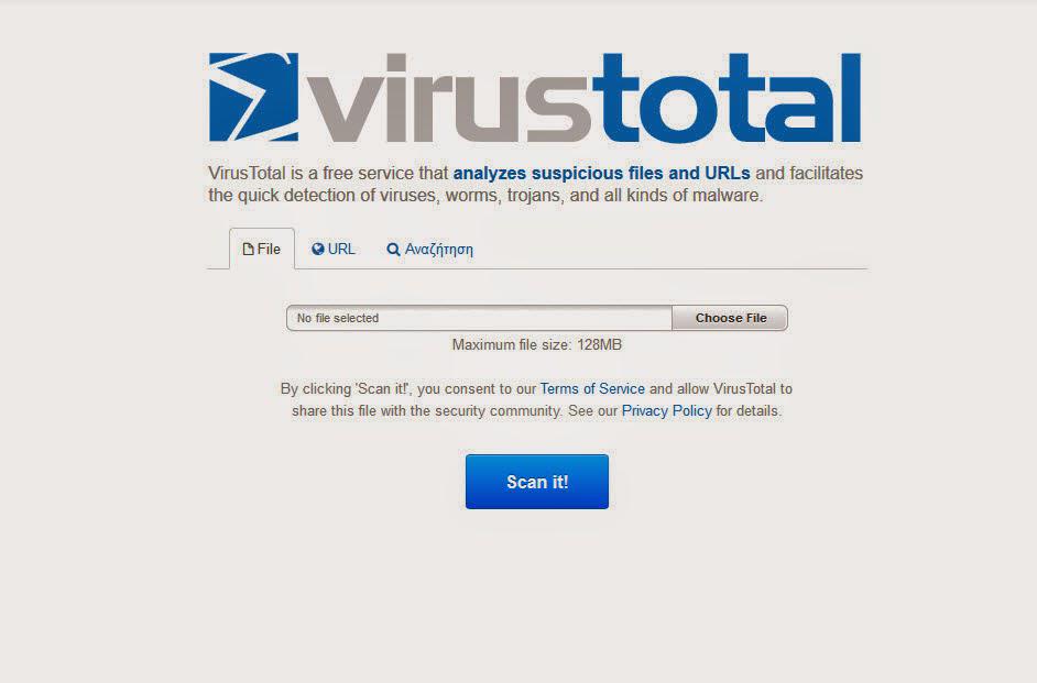 Come fare un ScanVirus Online con VirusTotal.