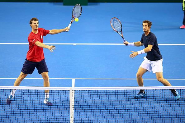 BBCSport's tweet photo. It's confirmed.

Andy &amp; Jamie Murray will play the doubles at the Davis Cup. Live on @BBCOne from 13:00 BST http://t.co/ZJ6ILbCXN8