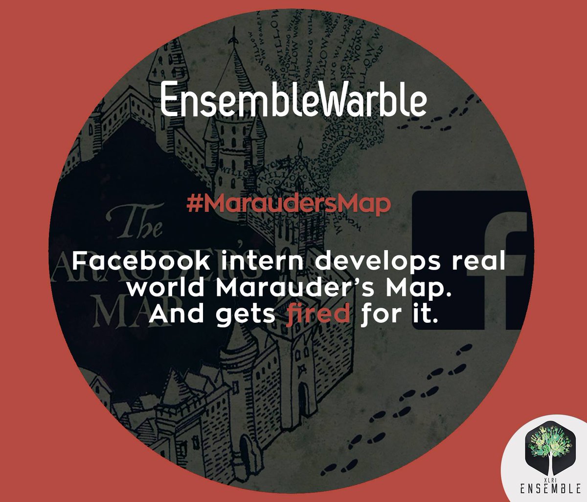EV_XLRI's tweet photo. #MaraudersMap Fired for misusing user data!
#Ensemble15 #EnsembleWarble
More at http://t.co/tmyNwZsIfK http://t.co/m5tnMDgucZ