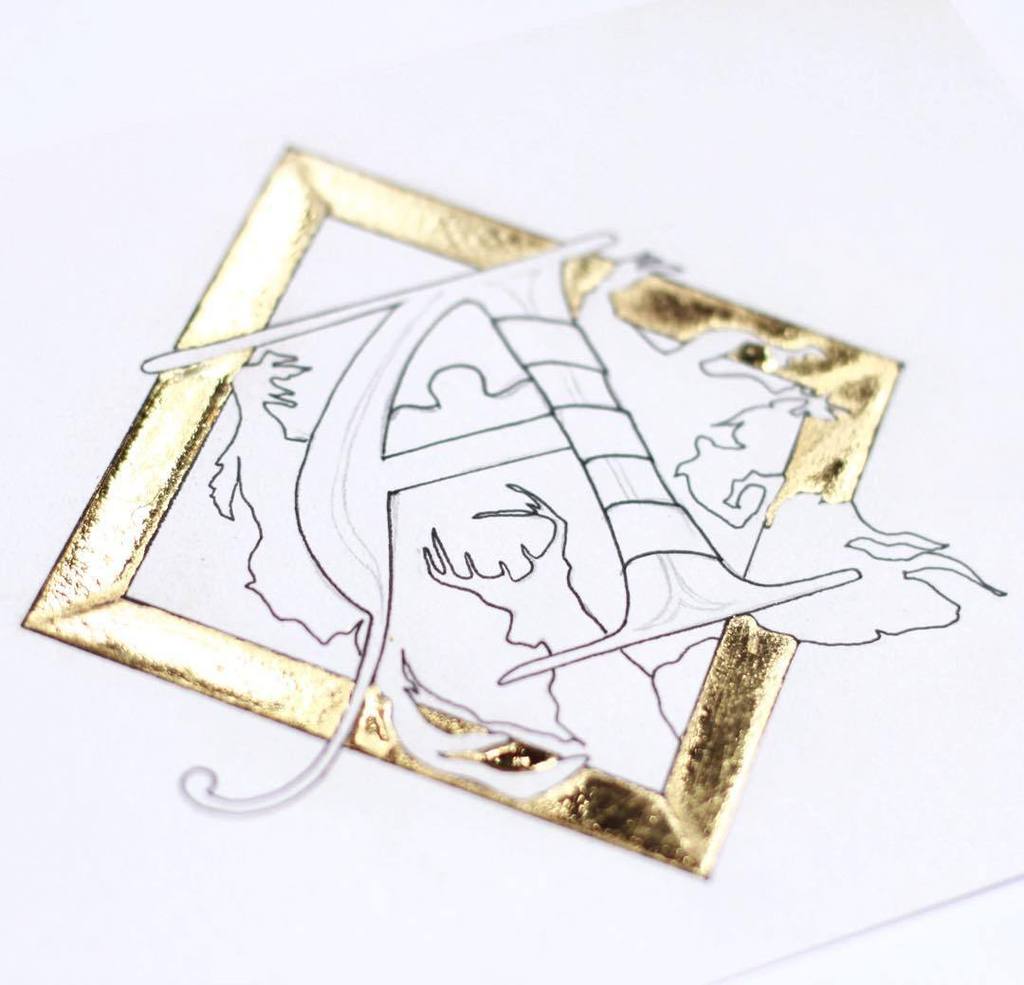 Druthersco's tweet image. By colorsofchrist After all this time? Gilded. ✨😍 A for Always.⚡️ #illuminatedinitial #illuminatedinitials #illumin…