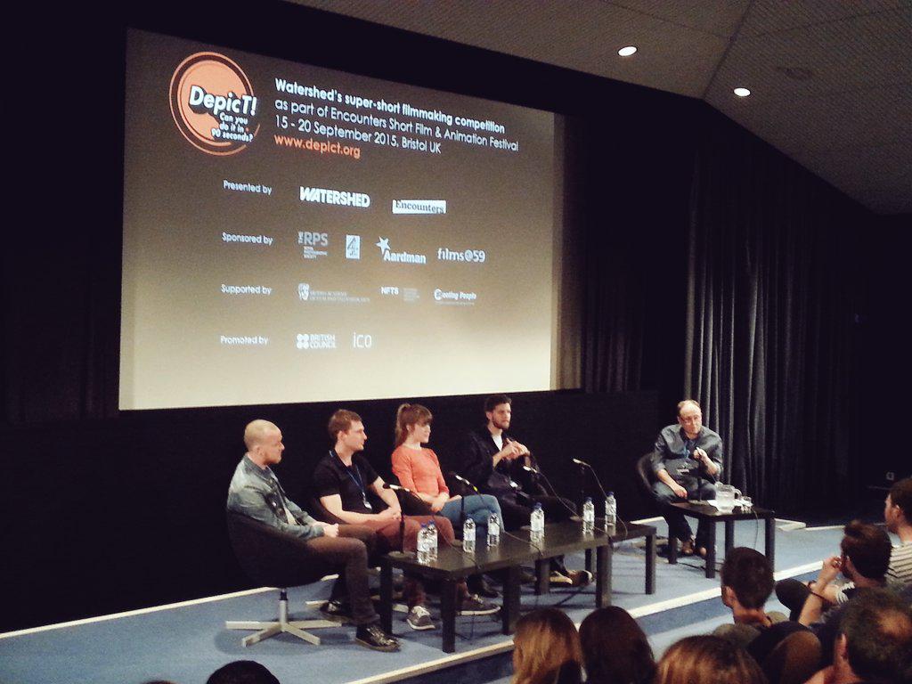 EncountersSFF's tweet photo. Some great talent here at Depict! screening &amp; a great @Channel4 drinks reception too #Encounters21 http://t.co/skWWdL04zi