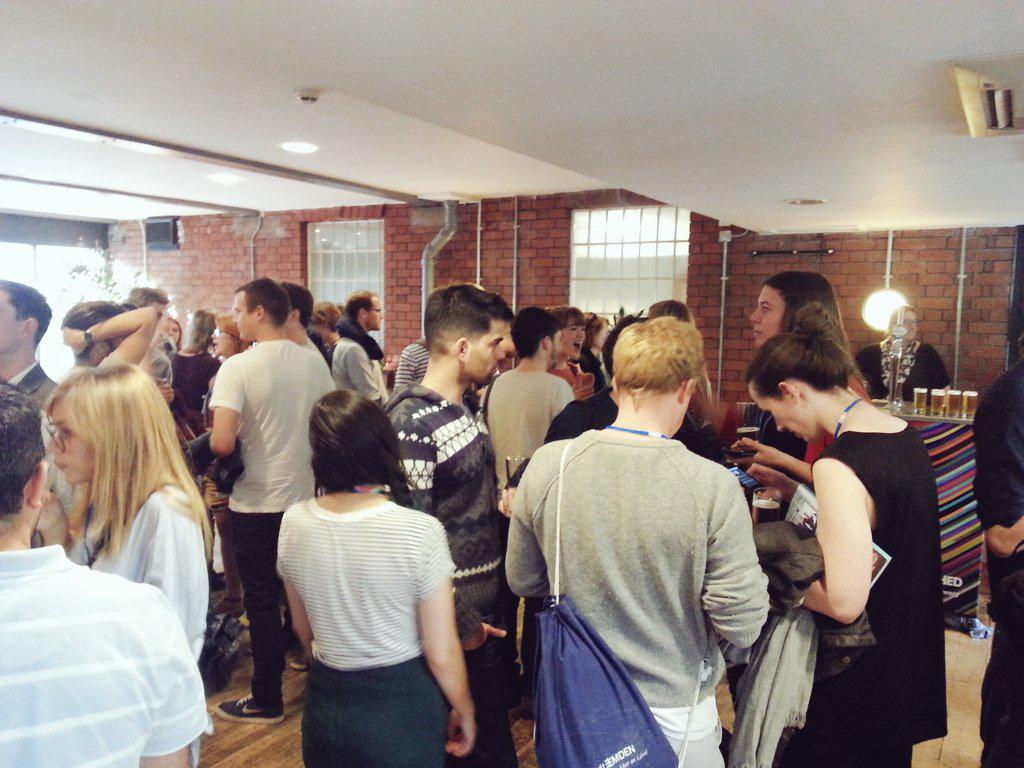 EncountersSFF's tweet photo. Some great talent here at Depict! screening &amp; a great @Channel4 drinks reception too #Encounters21 http://t.co/skWWdL04zi