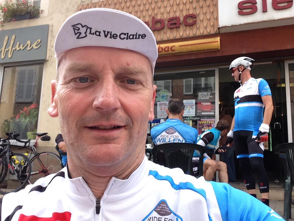 Brilliant day today after a very tough first couple of hours getting out of Paris. So far so good.