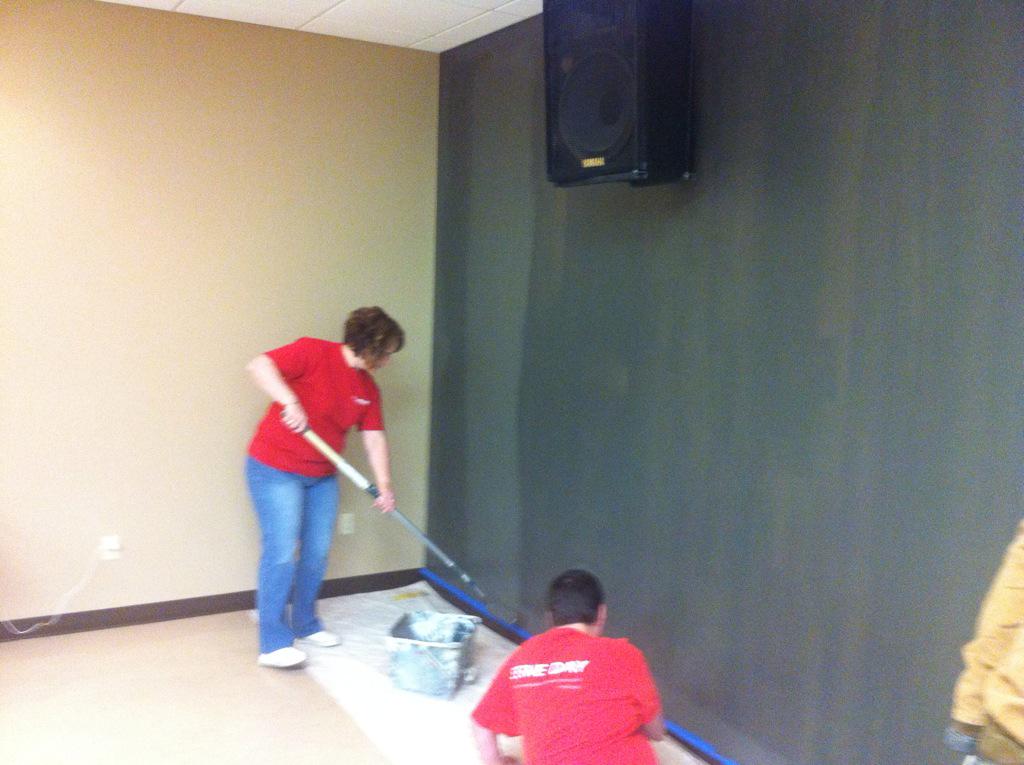<a href="/Northside_CC/">Northside Christian Church</a> #ServeDay.
Painting the wall at Midtown Commons