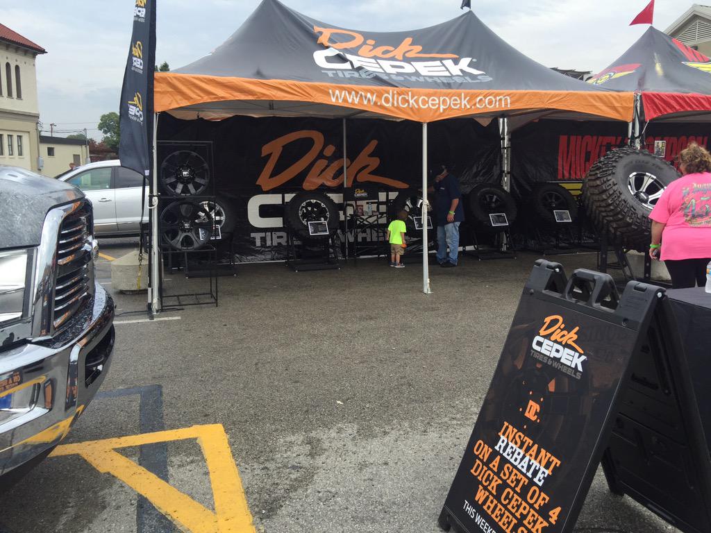DickCepekTires's tweet photo. @4WheelJamboree #Indy this weekend at the #IndianaStateFairGround. Stop by and ask about #InstantRebate. http://t.co/RFBu4ToXYO