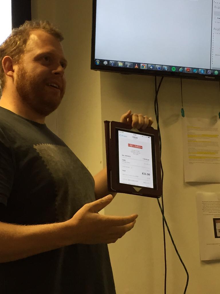 t_blom's tweet photo. Digital receipts from @ZeetCo at #mondohackathon @getmondo http://t.co/20Wlu0Blj1